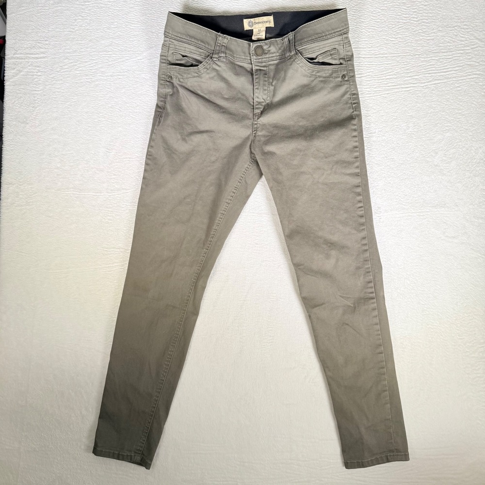 Democracy Women's Gray "Ab" Technology Pants‎ Size 10 Skinny Ankle